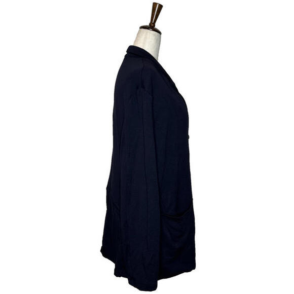 Bleusalt The Big Rock Boyfriend Blazer Womens Size 5/ 1X Navy Blue 3 Button USA - Picture 5 of 8